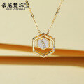 wholesale S925 silver minimalist Korean-style fashionable fresh geometric zircon necklace set with chain-0-0