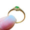 wholesale S925 Sterling Silver Red Elk Simple Style Full Green Jadeite Cabochon Ring, Elegant and Chic, Fashionable for Daily Commute and Versatile-0-4