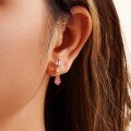 wholesale Metal geometric multi-layer drop earrings for women, luxury long statement earrings-0-3