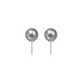 wholesale S925 Sterling Silver High-Quality Genuine Hanadama Gray Swarovski Round Strong Luster Pearl Earrings Advanced Vintage Earrings-0-4