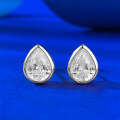 wholesale S925 silver jewelry 6*8mm pear-shaped teardrop earrings, a fashionable classic piece for AliExpress cross-border sales-0-5