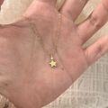wholesale S925 Sterling Silver Flashing Zircon Brushed Little Star Necklace, Lucky Star Pendant, Niche Design, High-End Elegant Sweet Collarbone Chain-0-0