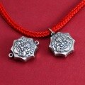 wholesale 925 Sterling Silver Tiger Beast Taotie Pixiu Lock Bag Ethnic National Style DIY Accessories Antique Vintage Pendant Ornament-0-2