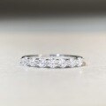 wholesale S925 Sterling Silver Seven Princess Stackable Ring for Women, Minimalist Zirconia High-Carbon Diamond 10-Point Ring, Versatile Women's Ring-0-4