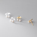 wholesale S925 silver earrings for women, Korean-style minimalist small pearl cherry cute sweet elegant earrings G8592-0-0