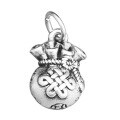 wholesale Sterling Silver S999, Thai Silver, Auspicious Knot Peace Lock, Fortune Character Coin, Fortune Bag Pendant, DIY Crystal Bracelet, Pure Silver Accessories-0-5