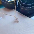 wholesale Metal Cross Pendant Necklace for Women, Light Luxury, Niche Design, Full Diamond, Elegant and Minimalist Necklace, TikTok Live-0-3