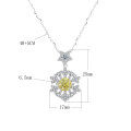 wholesale S925 Sterling Silver Cross-Border New Colorful Moissanite Snowflake Pendant with Advanced Design Sense Collarbone Chain Christmas Gift-0-6