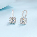 wholesale PT950 gold plated 925 sterling silver square sugar moissanite ear clips with high-quality design, available for wholesale-0-1