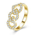 Metal Material Interlocking Ring Light Luxury Diamond Fashion Jewelry Wholesale Direct-0-5