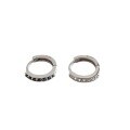 wholesale S925 pure silver HEH212 Korean-style chic fashion micro-paved diamond circle earrings earrings-0-4