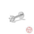 wholesale S925 Sterling Silver Flat Head Threaded Body Piercing Ear Studs and Nose Rings-0-16