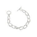wholesale S925 Sterling Silver SL106 Korean Version Ins Minimalist Niche Design Versatile Cool Style OT Buckle Chain Bracelet for Women-0-4
