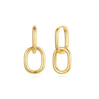 wholesale Metal Brass With Rhinestones, Trendy Ear Cuffs, Minimalist Exaggerated Earrings For-Gold #6