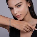 wholesale 925 Sterling Silver Fashionable with Moissanite Women's Bracelet-0-3