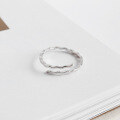 wholesale S925 Sterling Silver Korean Wave Tail Ring, Cold Style Minimalist and Delicate Versatile Water Ripple Snake Ring for Women-0-1