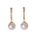 wholesale S925 Sterling Silver 18K Gold Pearl Ear Clips, Fashionable Classic Everyday Commuting Versatile Practical Elegant Earrings-0-4