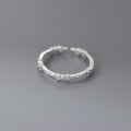 wholesale S925 Sterling Silver Minimalist Niche Design Hollow Small Bow Knot Ring R02244-0-2