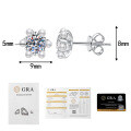 S925 Silver Moissanite Mini Pearl Sunflower Earrings Wholesale-0-5