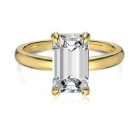wholesale S925 Sterling Silver Hot-Selling Cross-Border Ring for Women, Premium Emerald-Cut Square Zircon Design, Fashionable and Elegant-Gold DY121105-SG-WH 8