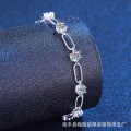 S925 Sterling Silver 3-Carat Moissanite Unisex Bracelet-0-0