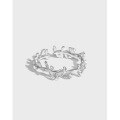 wholesale S925 Sterling Silver Versatile Open-ended Ring with Olive Branch Detail, Korean Version INS Original Niche Design for Women-0-0