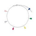 wholesale S925 Sterling Silver Colorful Diamond Marquise Light Luxury Bracelet AccessoryINS-0-6