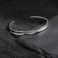 wholesale S925 Sterling Silver 277 Smooth Rope Knot Bracelet for Women Minimalist Style Small and Unique Ins Tie Rope Silver Bangle-0-2