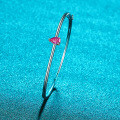 S925 Silver 1-Carat Pear Moissanite Bracelet, Minimalist and Luxurious-0-0