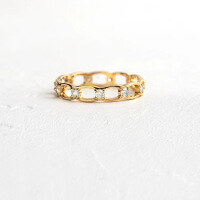 wholesale S925 Sterling Silver Gold-Plated Openwork Diamond Ring, a minimalist and trendy。-Gold 8