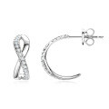 S925 Sterling Silver D-color Moissanite Bow Earrings-0-18