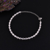 Sterling Silver Pearl Bead Cubic Zirconia Bracelet, 2025 New Women's Gift-925 Silver YSM-3834