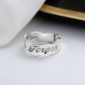 wholesale S925 Sterling Silver Korean Style English Letter Zircon Ring Ins Elegant Lady Fashion BFF Gift-0-1