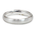 wholesale 990 Sterling Silver Vintage Matte Finish Plain Band Ring for Women, Pure Silver Couple's Matching Gift Index Finger Ring Adjustable for Men-0-3