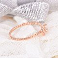 wholesale 9K Rose Gold Custom Fresh and Sweet New Style Bow Moissanite Ring Manufacturer Customization-0-3
