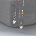 wholesale S925 Silver Nalan Live Sale Super Sparkly Collarbone Chain Sweet Ins Style Exquisite Minimalist Single Diamond Necklace Y02110-0-2