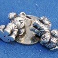 wholesale 999 Silver Exquisite 3D Cute Teddy Dog Pendant Pet Charm Necklace Women's Braided Rope Silver Jewelry Accessory-0-2