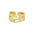wholesale S925 Sterling Silver JB151 Korean-style Silver Ring with Ins-inspired Small Design, Irregular Multi-layer Wrapped Lines for Women-0-6