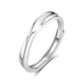 wholesale S925 Sterling Silver Original Design High-end Couple Rings Adjustable Plain Band Rings Valentine's Day Gift-0-33