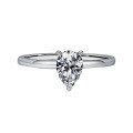 925 Sterling Silver 2025 New Classic Teardrop 4-Carat Moissanite Flash Light Luxury Ring-0-3