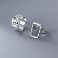 wholesale Sterling Silver S925 Geometric Thai Silver Rectangular Ring Fence Antique Hollow Openable Viral Women's Jewelry J9887-0-2
