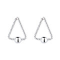 wholesale S925 Sterling Silver European and American Cross-Border Minimalist Geometric Triangle Quadrilateral Rotating Stud Earrings-0-5