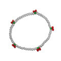 wholesale S925 Silver Small Cherry Light Bead Bracelet Korean Style Sweet and Fresh Temperament Women's Accessory S5229-0-4