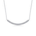 wholesale 925 Silver Never-Fade Korean Style Versatile Commutable Collarbone Necklace with Moissanite, Exuding a Luxurious and Sophisticated Aura-0-1