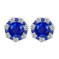 wholesale S925 silver jewelry new inlaid 80 nm blue earrings-0-4