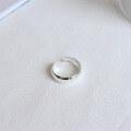 wholesale S925 Sterling Silver Korean Style Minimalist Plain Round Open Joint Tail Ring for Women-0-1