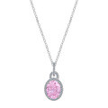 Metal Pendant Cross-Border Pink Ice Flower Cut Necklace Women's Small Batch Design-0-3