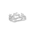 wholesale S925 Sterling Silver 965 Irregular Branch Diamond Inlay Ring for Women, High-End Sense, Small and Exquisite, Light Luxury Hollow Design Silver Ring-0-4