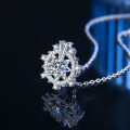 S925 Silver Moissanite Geometric Pendant Necklace for Women-0-0