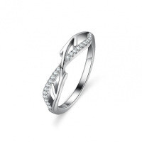 S925 Silver Moissanite Branch Asymmetric Wedding Ring, 1 Carat, Cross-Border Supply.-Set with moissanite  10